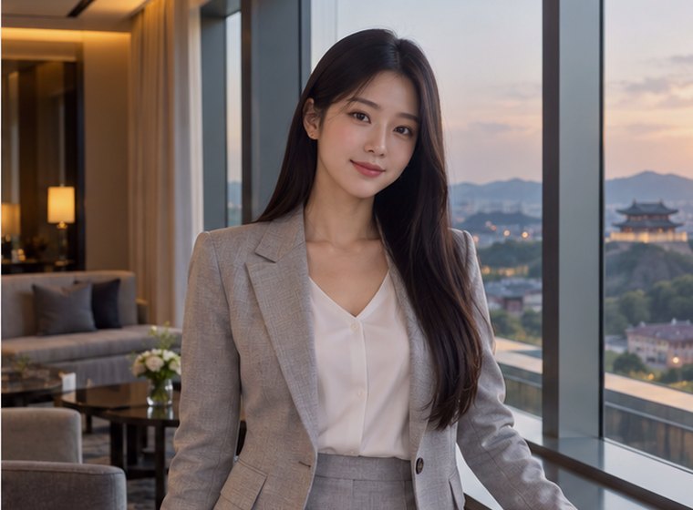 인계동 오후이완 향·오일 관리 안내 카드의 서로 다른 20대 성인 한국 여성 모델