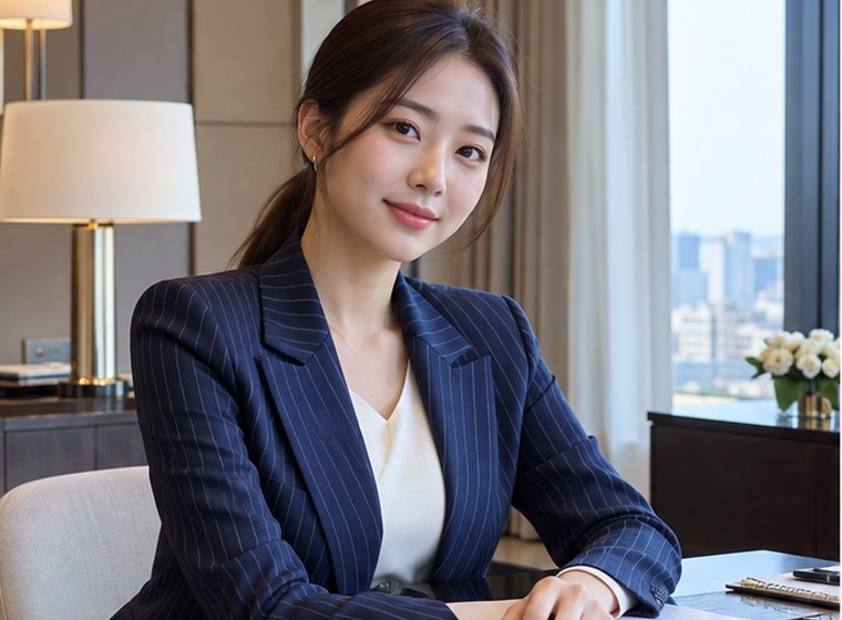 인계동 일상웰빙 전신 쉼 관리 안내 카드의 서로 다른 20대 성인 한국 여성 모델